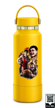 Basketball Legend Montage Stainless Steel Water Bottle