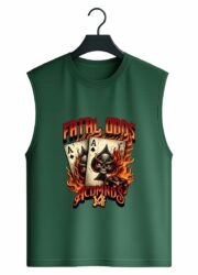 Fatal Odds Skull Cards Graphic Sleeveless Tank Top - Image 6