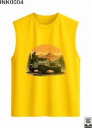 Off-Road Jeep Sunset Navy Blue Sleeveless Vest - Image 7