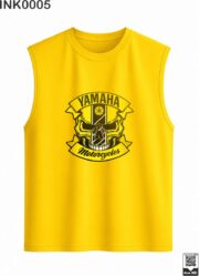Yamaha Motorcycles Skull Navy Blue Sleeveless Vest - Image 7
