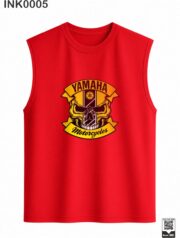 Yamaha Motorcycles Skull Navy Blue Sleeveless Vest - Image 8
