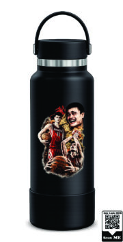 Basketball Legend Montage Stainless Steel Water Bottle - Image 9