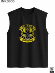 Yamaha Motorcycles Skull Navy Blue Sleeveless Vest - Image 9