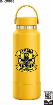 Motorcycle Skull Rider Insulated Stainless Steel Bottle - Image 5