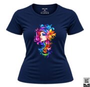 Vibrant Floral Hair Woman Women's T-Shirt - Image 2