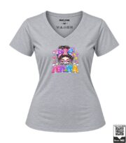Blessed Mama Care Bears Women's Red V-Neck T-Shirt - Image 3