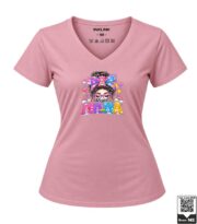 Blessed Mama Care Bears Women's Red V-Neck T-Shirt - Image 4