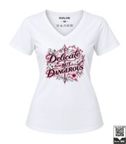 Delicate But Dangerous Floral Women's V-Neck T-Shirt - Image 5