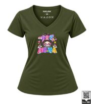 Blessed Mama Care Bears Women's Red V-Neck T-Shirt
