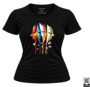 Abstract Colorful Faces Women's T-Shirt - Image 4