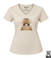 Blessed Mama Highland Cow Women's Red V-Neck T-Shirt - Image 6