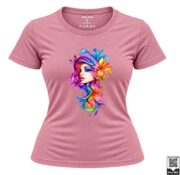 Vibrant Floral Hair Woman Women's T-Shirt - Image 6