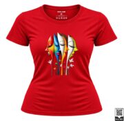 Abstract Colorful Faces Women's T-Shirt - Image 3