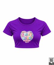 Trust The Lord Pastel Heart Crop Top - Image 2