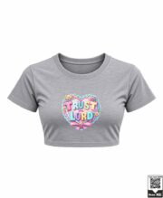 Trust The Lord Pastel Heart Crop Top - Image 3