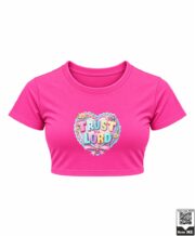 Trust The Lord Pastel Heart Crop Top - Image 4