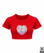 Trust The Lord Pastel Heart Crop Top - Image 6