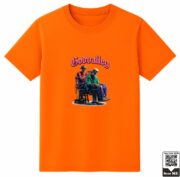 Kids Godvalley Skeleton Barber Graphic T-Shirt