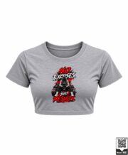 No Excuses Just Results Gym Crop Top - Image 2