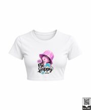 Be Happy Bucket Hat Girl Crop Top - Image 8