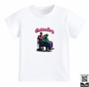 Kids Godvalley Skeleton Barber Graphic T-Shirt - Image 10