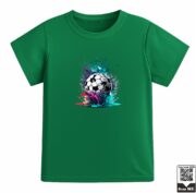 Kids Soccer Paint Splash Graphic T-Shirt - Image 6