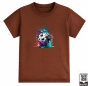 Kids Soccer Paint Splash Graphic T-Shirt - Image 7