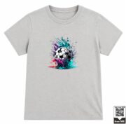 Kids Soccer Paint Splash Graphic T-Shirt - Image 8