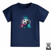 Kids Soccer Paint Splash Graphic T-Shirt - Image 9
