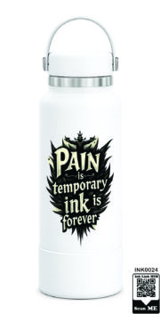 Pain Is Temporary Ink Is Forever Stainless Steel Water Bottle - Image 10