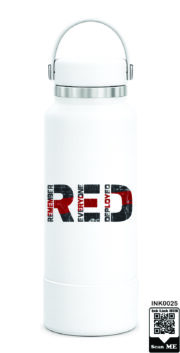 Remember Everyone Deployed RED Stainless Steel Water Bottle - Image 11