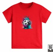 Kids Soccer Paint Splash Graphic T-Shirt - Image 11
