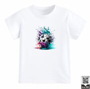 Kids Soccer Paint Splash Graphic T-Shirt - Image 12
