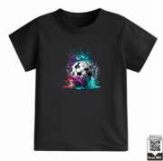 Kids Soccer Paint Splash Graphic T-Shirt - Image 13