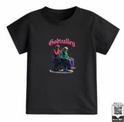 Kids Godvalley Skeleton Barber Graphic T-Shirt - Image 11