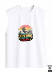 Future Football Star Retro Sunset Sleeveless Vest - Image 2