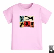 Kids Soccer Action Panels Retro Graphic T-Shirt - Image 4
