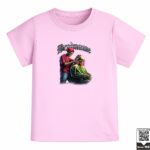 Kids Brandname Skeleton Barber Graphic T-Shirt