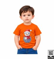 Disco Snowman Holiday Kids T-Shirt - Image 4