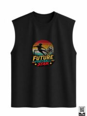 Future Football Star Retro Sunset Sleeveless Vest - Image 3