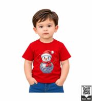 Disco Snowman Holiday Kids T-Shirt - Image 5