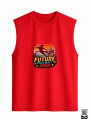Future Football Star Retro Sunset Sleeveless Vest - Image 4