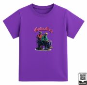 Kids Godvalley Skeleton Barber Graphic T-Shirt - Image 12