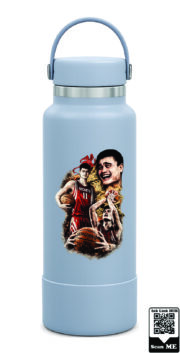 Basketball Legend Montage Stainless Steel Water Bottle - Image 11