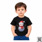 Disco Snowman Holiday Kids T-Shirt