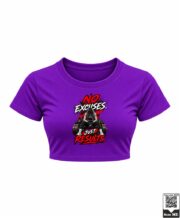 No Excuses Just Results Gym Crop Top - Image 4