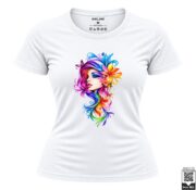 Vibrant Floral Hair Woman Women's T-Shirt - Image 8