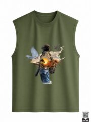 Surreal Explorer & Sunset Landscape Sleeveless Vest - Image 4