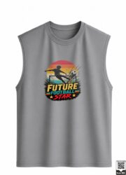 Future Football Star Retro Sunset Sleeveless Vest - Image 8