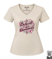 Delicate But Dangerous Floral Women's V-Neck T-Shirt - Image 8